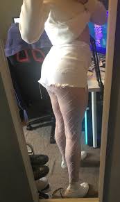 I got my new white fishnets what do You cuties think ?? : rfemboy