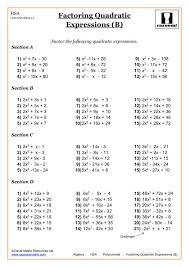 See how far you can get! High School Math Worksheets Pdf Printable For Highschool Students Algebra Factorisation Printable Math Worksheets For Highschool Students Worksheets Fun Addition And Subtraction Activities Cool Games Cool Math Games Cool Mathletics Christmas Homework