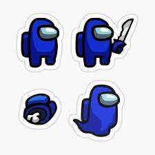 Among Us Hd Blue Imposter Sticker By Mattxc In 2021 Fun Stickers Preppy Stickers Cute Stickers