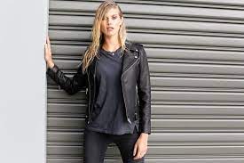 Spring Fashion Ena Pelly Minimalist Biker Jacket In Black Silver Pebbled Leather Our Minimalist Biker Jacke Fashion Biker Jacket Womens Fashion Australia