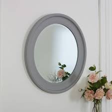 Polished edge bath mirror features sleek, polished edges and a classic frameless design. Large Round Vintage Grey Wall Mirror 80cm X 80cm