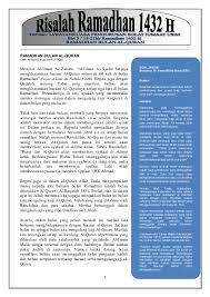 Risalah Ramadhan Usim 3 1432h Wan Mohd Fazrul Azdi Wan Razali Academia Edu