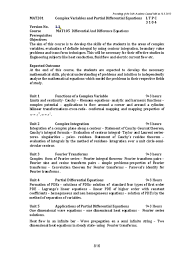 The differential equation must be linear. Mat201 Complex Variables And Partial Differential Equations Th 1 20 Ac26 Partial Differential Equation Complex Analysis