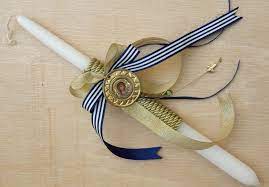 Handcrafted greek easter candle tastefully decorated on a beautiful 30cm fragrant candle all our candles are carefully wrapped in tissue paper. Greek Easter Candle Greek Easter Lambada Orthodox Lambada Ester Lambatha Easter Decoration Greek Orthodox Easter Candles Orthodox Candles Unique Items Products