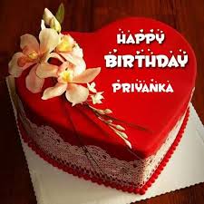 Happy Birthday Cake Images With Name Priyanka Happy Birthday Red Heart Love Cake Pic With Your Name Birthday Cake With Photo Happy Birthday Love Cake Birthday Cake For Husband