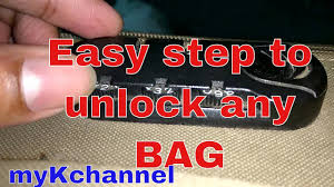 The fact that i was 3 minutes late to check my bag (due to a line and walking to the wrong counter the first time) and they would not allow me to go on my original flight and route my bag on another flight. How To Unlock Trolley Bag Lock Or Briefcase Lock Youtube