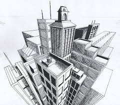 Easy Birds Eye View Perspective Drawing Perspective Cube Judgement System For Three Point Perspective Perspective Drawing Architecture Perspective Art Perspective Sketch