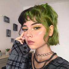 Pin By Sav On Woah Cool Hair Split Dyed Hair Hair Inspo Color Green Hair Dye