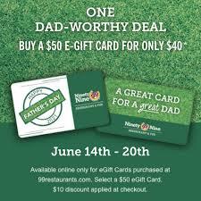 We did not find results for: 99 Restaurants Perfect For Dads Grads Buy A 50 Egift Card For Only 40 Only Available Through June 20th Buy Now Https Bit Ly 99egiftcard Facebook