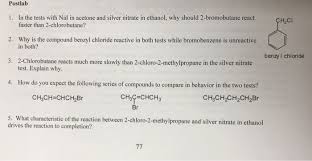 Lab Report 5 Orgo.Docx - Alkyl Halide Reactivities In Nucleophilic  Substitution Reactions Jonathan Arroyo Ta: Lee Price Organic Chemistry 1  April 7Th | Course Hero