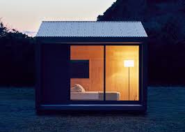 Offer 12 models of modern, single family homes. Muji To Sell Tiny Blackened Timber Prefab Huts For 21 000