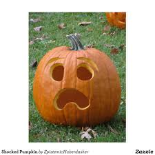 Shocked Pumpkin Postcard Zazzle Com Scary Pumpkin Carving Cute Pumpkin Carving Funny Pumpkin Carvings
