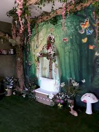 You can easily create a lovely decoration by folding the hand fans open and fastening them with the paper clips. Brilliant Nice Ornament Concepts For A Halloween Backyard Celebration Fairy Garden Ideas Enchanted Forest Fairy Garden Party Enchanted Forest Party