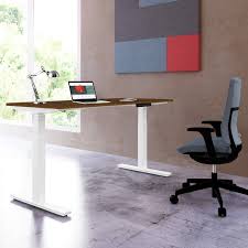Schreibtisch jenko ii steht für komfort und erstklassigem design. Florida Schreibtisch Hohenverstellbar Mit 2 Motoren 160x80 Cm 180x80 Cm Nussbaum Gunstig Mobel Kuchen Buromobel Kaufen Froschkonig24