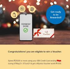 Feb 08, 2021 · i m using myntra app from past 10 years. Sbi Card Target Spend Based Offer Get A Myntra Voucher Worth Inr 1000 Chargeplate The Finsavvy Arena