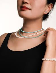 Green Opal Faceted Necklace October Birthstone