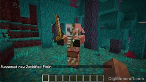 How To Summon A Zombified Piglin In Minecraft
