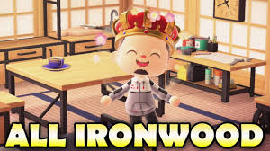 Black gas range black kitchen island coffee cup silver laptop black iron shelf black monstera silver vacuum 2 black All Ironwood Items In Animal Crossing New Horizons How To Get Them Youtube