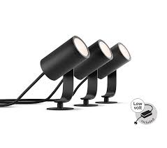 Lily Hue Base Unit Spike Led Black 3x8w Hue Hue Philips Philips Hue Lights Smart Outdoor Lighting