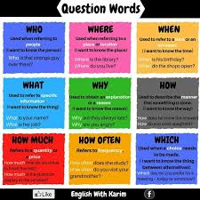 Question Words Who Where When What Why How How Much How Often Which This Or That Questions Words Teach English To Kids