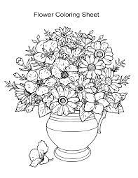 A coloring page of a flower. 10 Flower Coloring Sheets For Girls And Boys All Esl