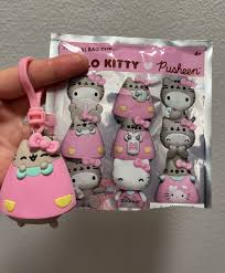 Hello Kitty Pusheen Pink Silicon Keychain Bag Charm Plush Trinket | eBay