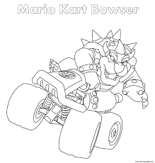He's stuck around ever since. Bowser Mario Kart Nintendo Coloring Pages Printable