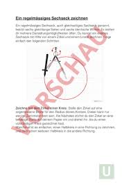 (1992) gleichseitiges dreieck und regelmäßiges sechseck. Arbeitsblatt Ein Regelmassiges Sechseck Zeichnen Geometrie Anderes Thema