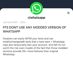 Wabetainfo On Twitter Good Post Using A Modded Whatsapp Version Is Never A Solution For Your Privacy And Security Download The Latest Public Release For Android Https T Co Tzvr1djz9y Https T Co Rdnt6hogaz