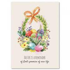 A bright wish to share the joy of easter time with your friends and. Single Design Easter Basket Easter Card Current Catalog
