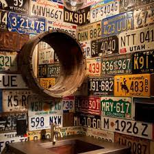 Decorating with plates is not going to hurt your pockets at all because it is so inexpensive way to create a huge statement in a particular space. Repurposed License Plate Ideas Houzz