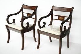 Duncan phyfe mahogany drop leaf dining table with 3 leafs and table pads. Duncan Phyfe Dining Chairs Duncan Phyfe Dining Room Chairs Pair Of Arms