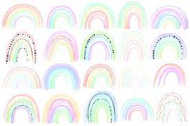 Download Abstract Pastel Rainbow Clipart By Digital Curio Thehungryjpeg Com