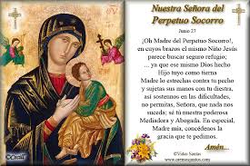 Resultado de imagen para imagenes del la virgen del perpetuo socorro