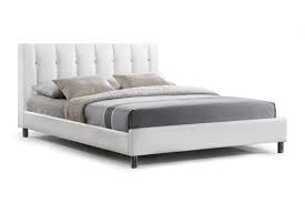 Modern sleep carries a wide variety of upholstered platform bed frames in an assortment of designs to match your unique taste and style. Vino White Modern Bed With Upholstered Headboard Full Size Interior Express