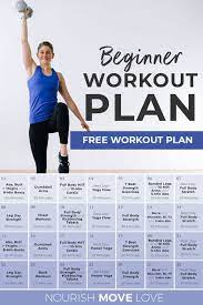 30-Day Beginner Workout Plan (W/ Youtube Videos) | Nourish Move Love