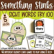 Give yourself a mental workout with free online word games on pogo™. Sight Word Card Games Something Stinks Fry 100 By First Grade Roars
