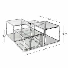 Tennessee Multi Level Coffee Table In 2020 Coffee Table Silver Coffee Table Glass Coffee Table