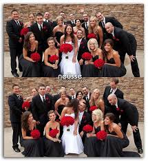 Love The The Small Touch Of Color Incorporated Into The Simple Black And White Theme Red Wedding Theme Black Red Wedding Red Wedding