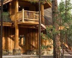 Gambar Rumah kayu log cabin