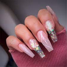 These nail enhancement ideas are best for those who have a constant fear of breaking their long nails but still get envious looking at those sharp and long nails, which have. Attractive And Simple Winter Acrylic Coffin Nails To Try This Holiday Season Winter Nails Winter Acrylic Coffin Nails Designs Pink Nails Pretty Acrylic Nails