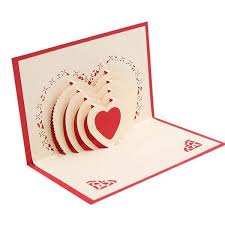 Place the 11 x 41/4 piece of card stock horizontally on your score board and score at 51/2. 3d Pop Up Heart Greeting Card Wedding Cards Handmade Pop Up Greeting Cards Cards Handmade
