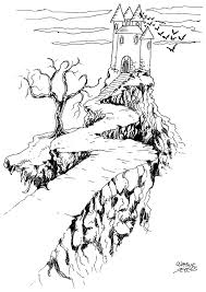 How To Draw A Vampires Castle 3 Bmp 1129 1600 Drawings Castle Sketch Art Drawings For Kids