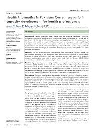 Healthcare information for expats in malaysia. Pdf Health Informatics In Pakistan Current Scenario In Capacity Development For Health Professionals Ramesh Kumar Academia Edu