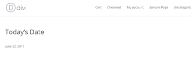 Shortcode to show any current, past, and future date or time. 3 Different Ways To Automatically Show Today S Date In Wordpress Elegant Themes Blog