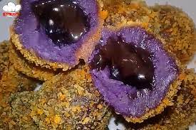 Resep Membuat Cemilan Bola Ubi Ungu Cokelat Lumer Rinaresep Com