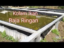 Kolam Gurame Terpal Dengan Kontruksi Baja Ringan Youtube