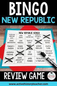 New Republic Review Game Bingo Staar Review In 2020 Social Studies Teaching Strategies Social Studies Education Social Studies Lesson Plans