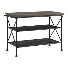 Crosley furniture solid granite top kitchen cart/island in white. Crosley Furniture Madeleine 53 25 Farmhouse Metal Kitchen Island In Brown Black Cf3024mb Br