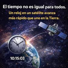 El tiempo no es igual para todos En el espacio, el tiempo se comporta de  forma distinta. Un reloj a bordo de un satélite avanza más rápido que uno  en la Tierra